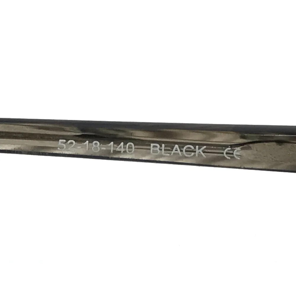 4U Eyeglasses Frames U-36 BLACK Smoky Gray Rectangle Full Rim 52-18-140